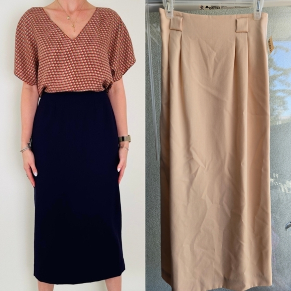 Ellen Tracy Dresses & Skirts - Ellen Tracy Tan Vintage Midi Pencil Skirt for Work